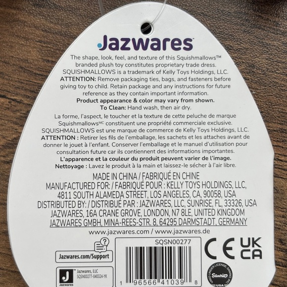 NWT SQUISHMALLOWS Sanrio Hello Kitty Plush 3.5" KUROMI Clip On Key Chain Bag NEW - Picture 6 of 11
